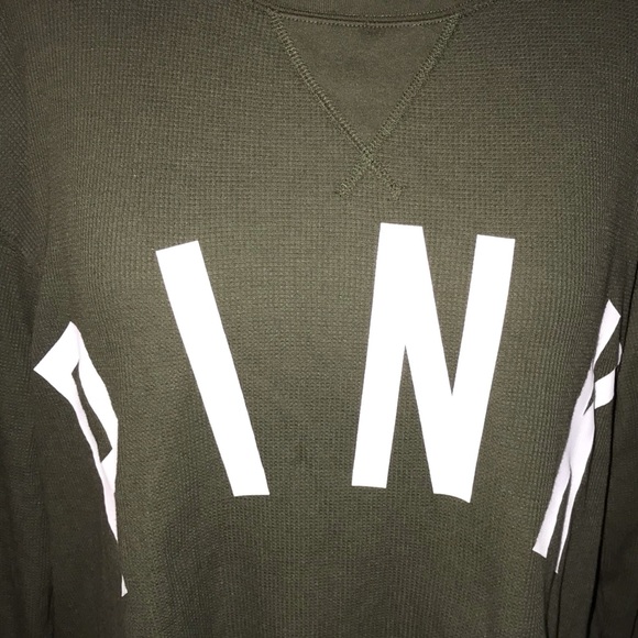 🆕 VS PINK Olive Draped Drippy Thermal - Picture 3 of 6